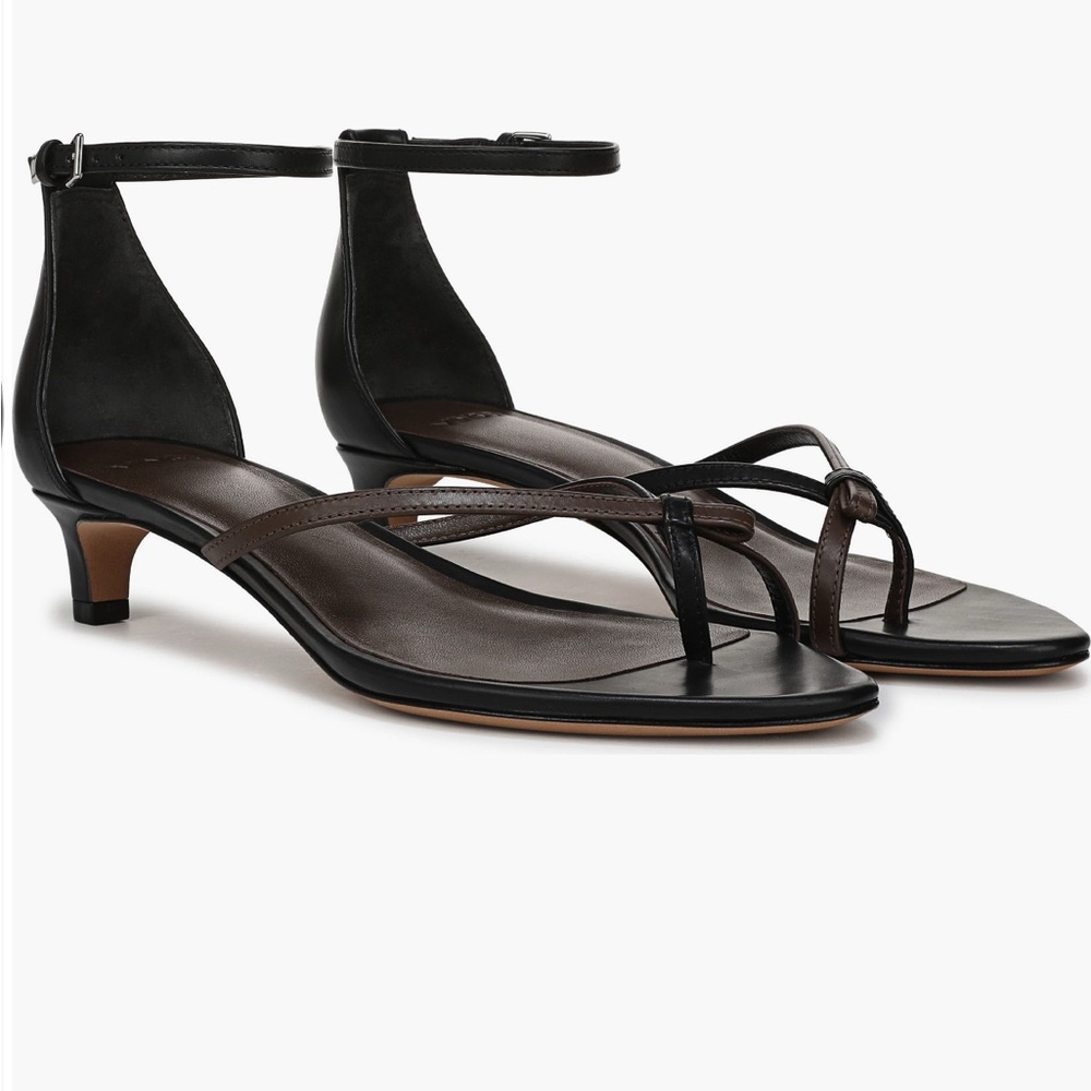 Vince Siri Ankle Strap Kitten Heel Sandals